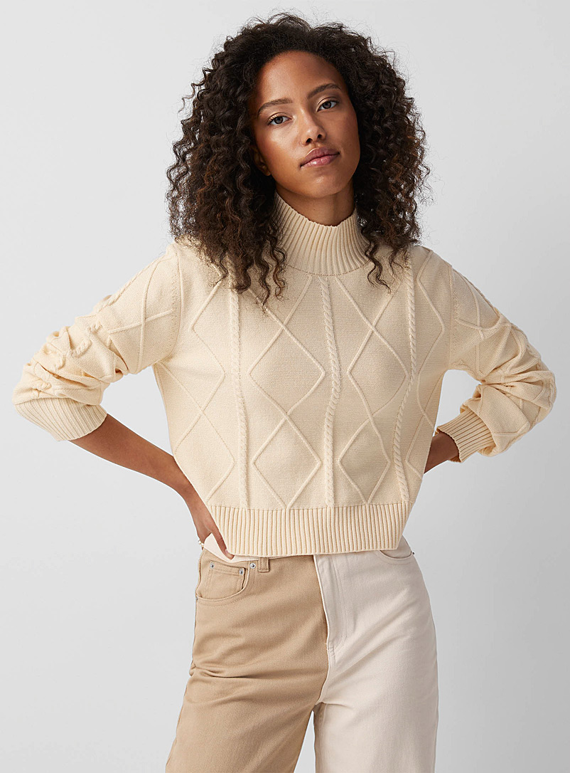 Diamond and twisted mock neck | Twik 