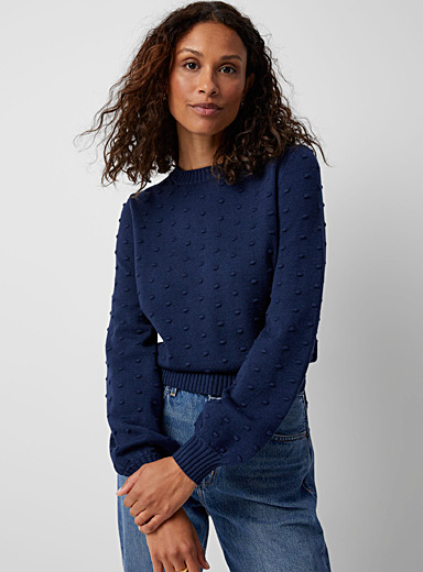 Puff-sleeve pompom sweater product image 3
