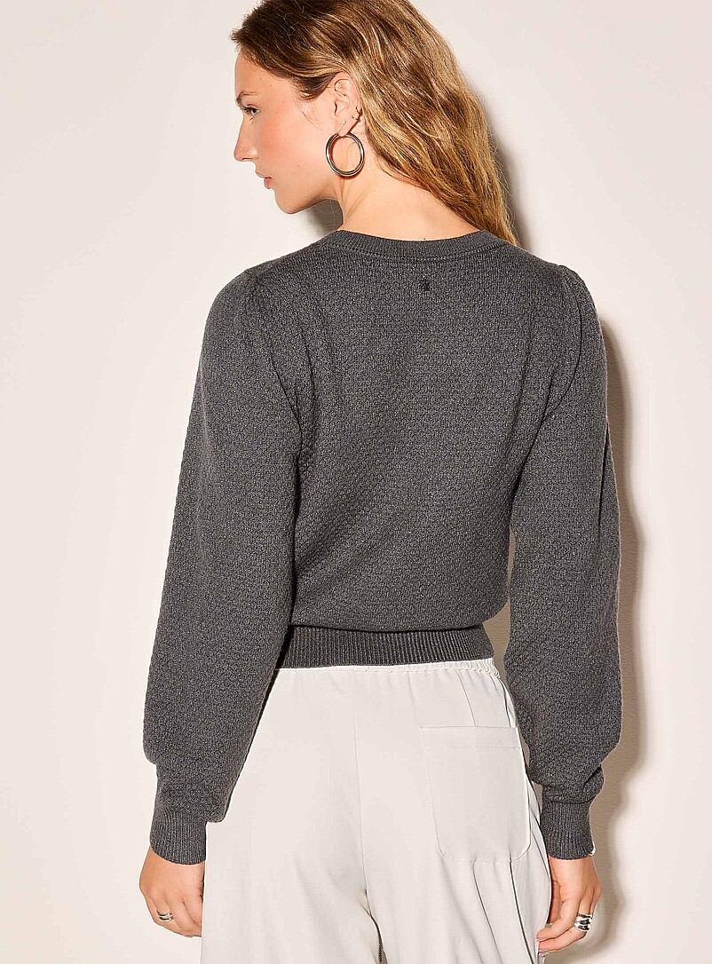 Honeycomb textured sweater product image 3