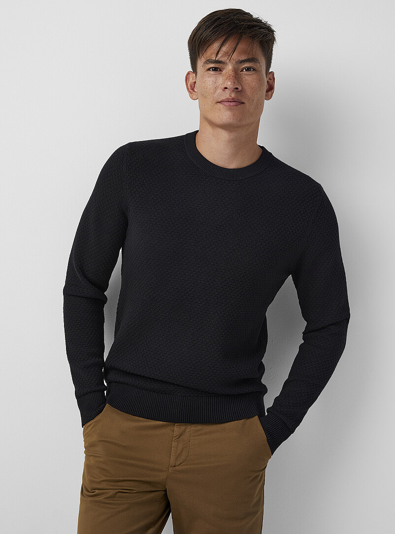 Diamond-textured sweater product image (primary)