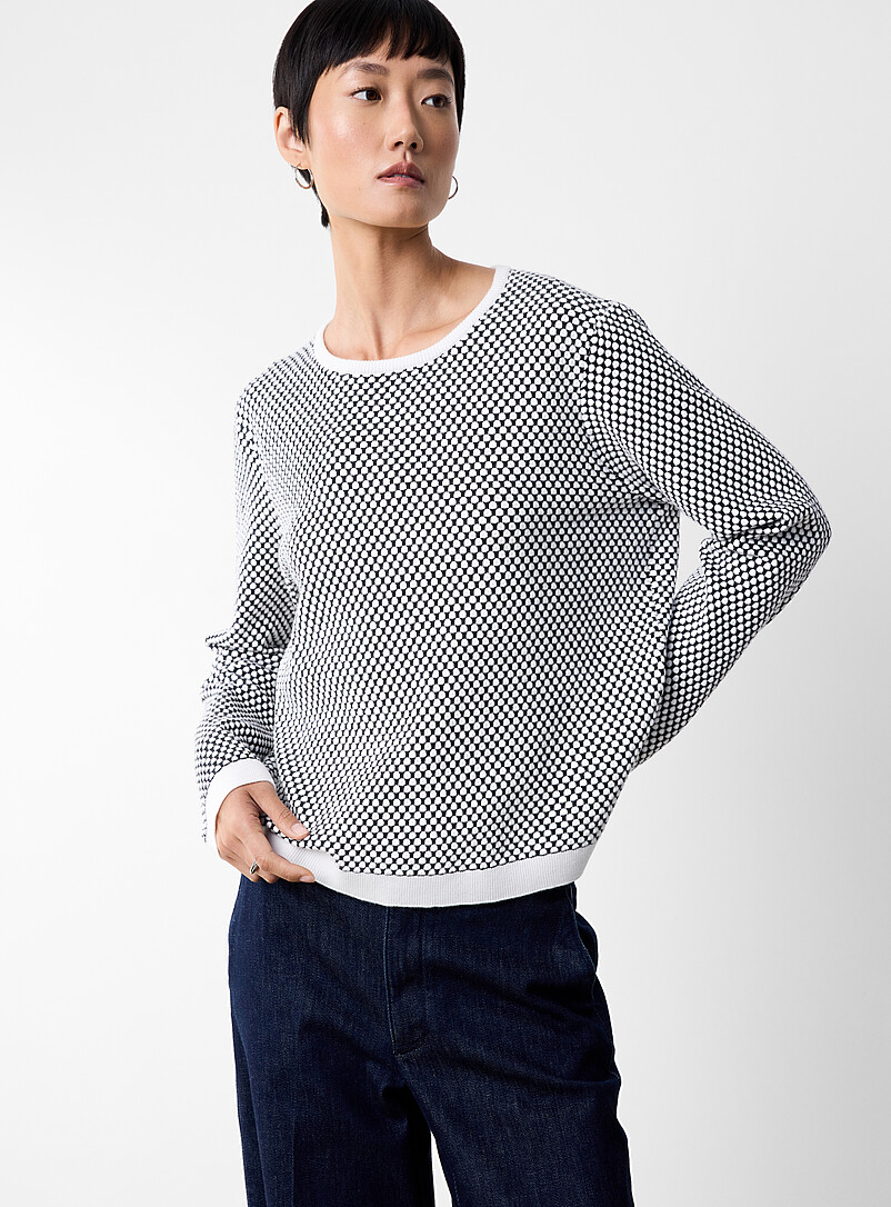 Soft honeycomb sweater product image (primary)