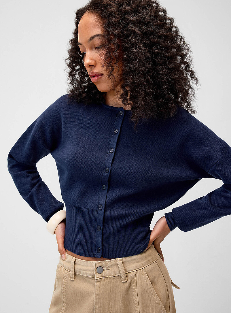 Fitted-Waist Cardigan