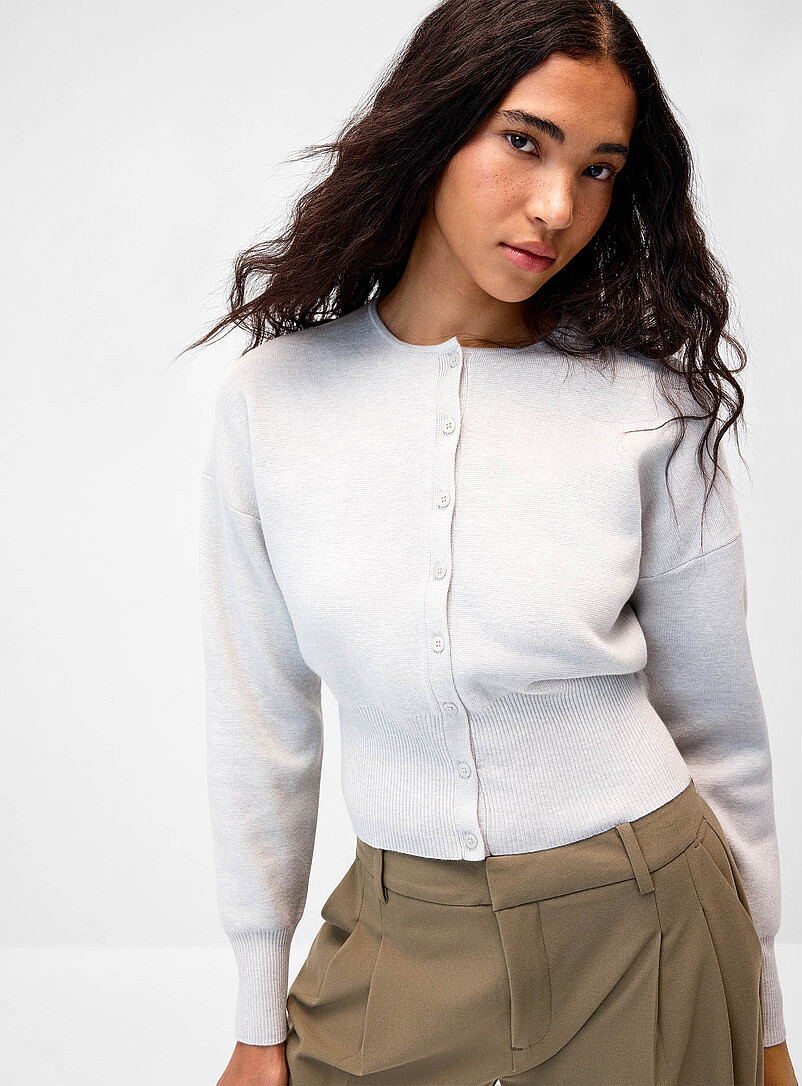 Fitted-waist cardigan product image (primary)