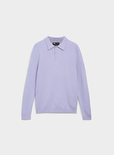 Embossed knit polo product image 3