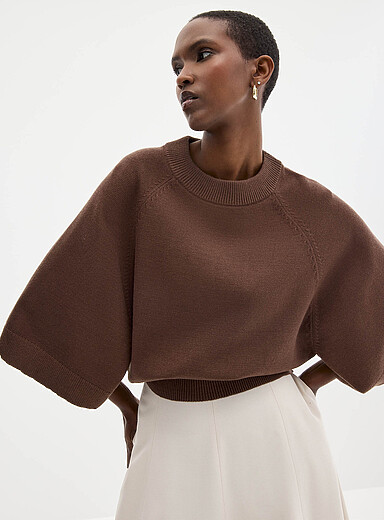 Boxy bell-sleeve raglan sweater product image 2