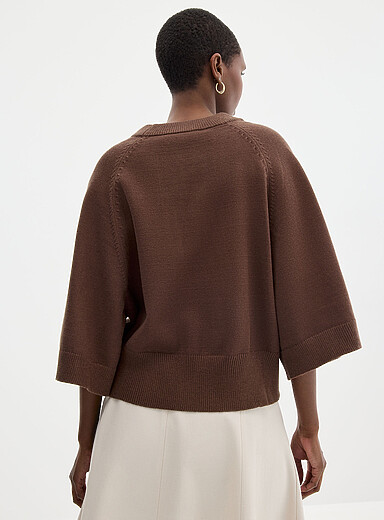 Boxy bell-sleeve raglan sweater product image 3