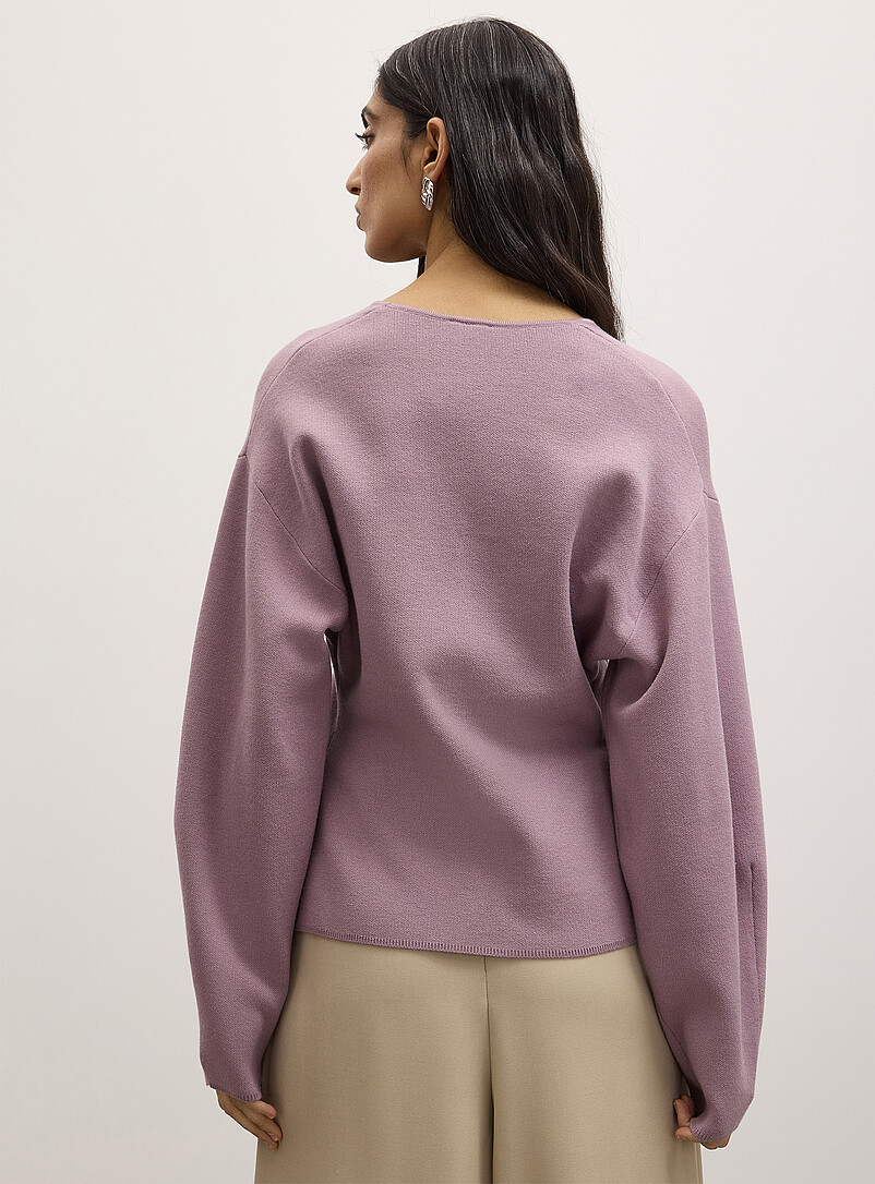 Golden buttons V-neck thick-knit cardigan product image 3