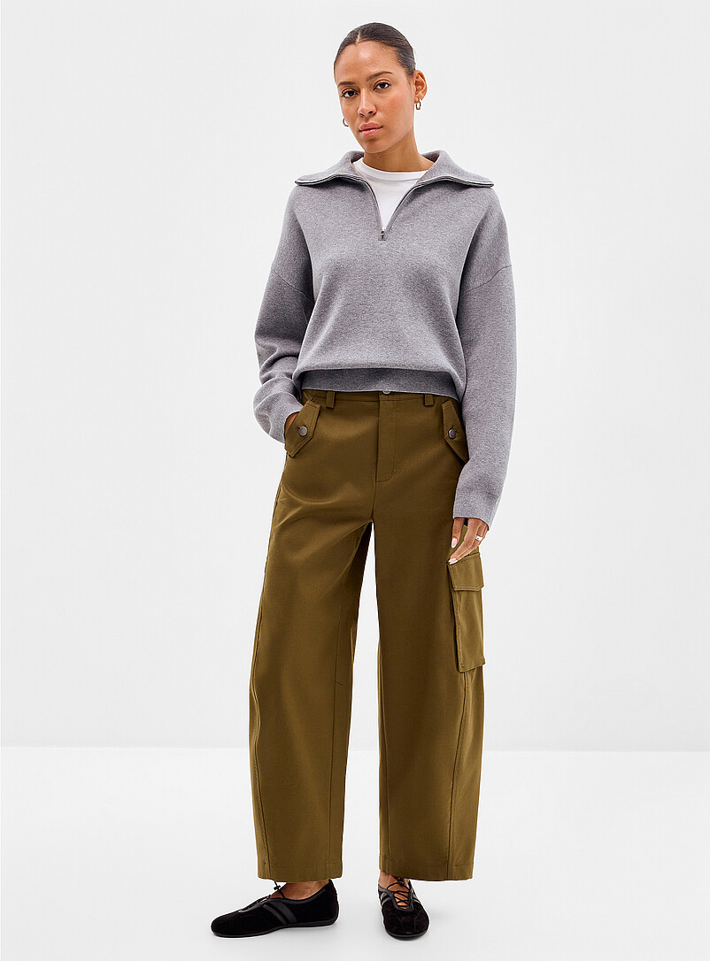 Soft knit trucker-collar sweater product image 2