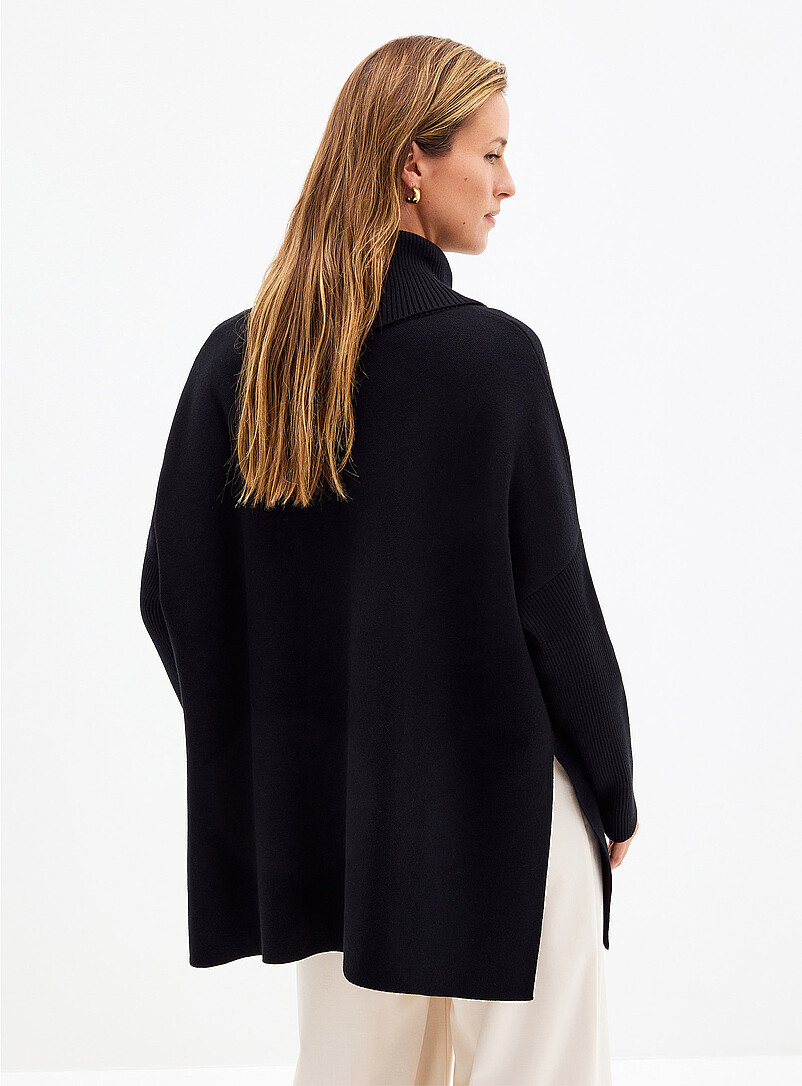 Solid turtleneck tunic sweater product image 3