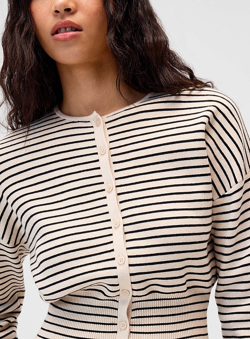 Striped fitted-waist cardigan product image 2
