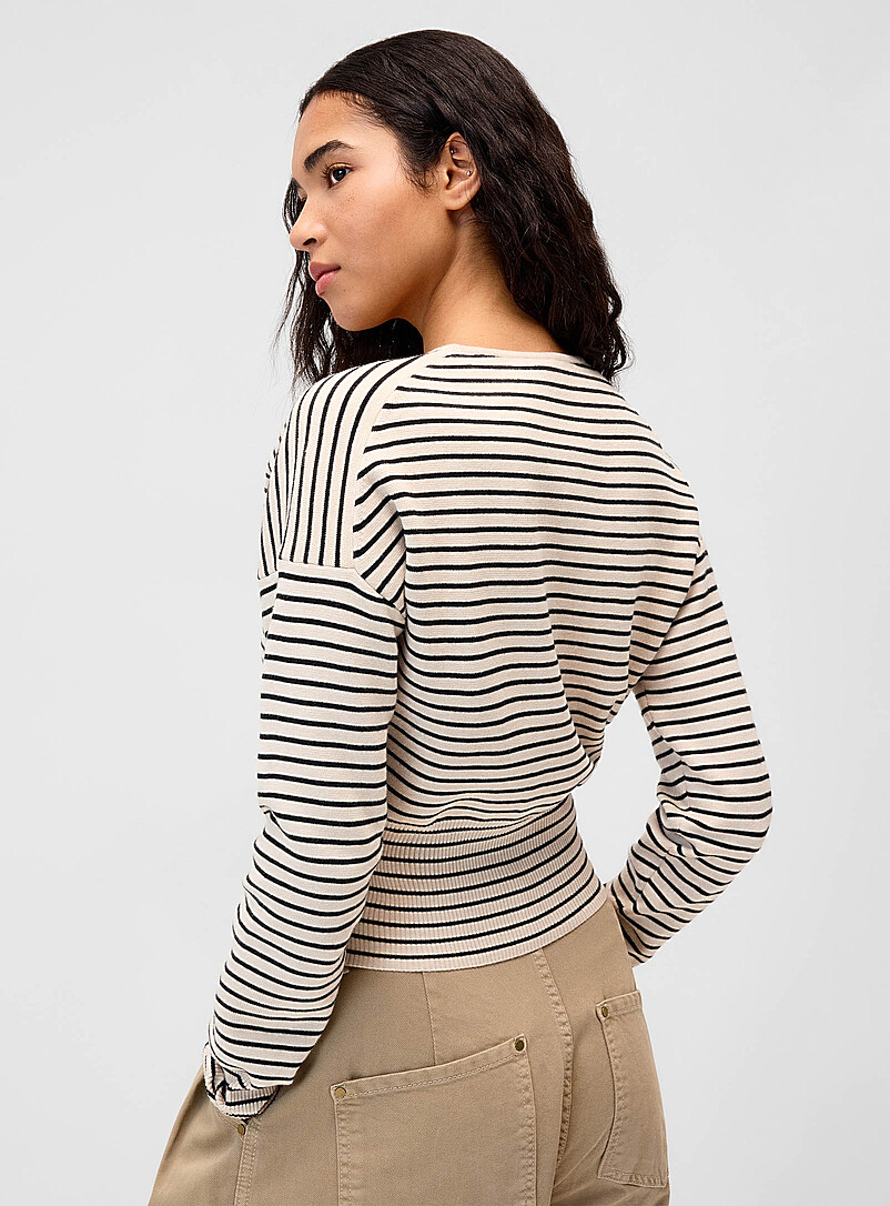 Striped fitted-waist cardigan product image 3