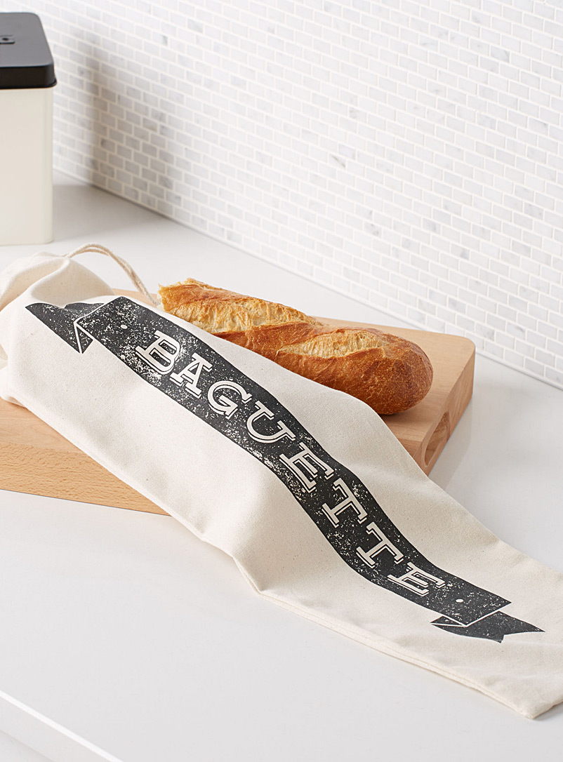 Danica Patterned Ecru Bread loaf bag