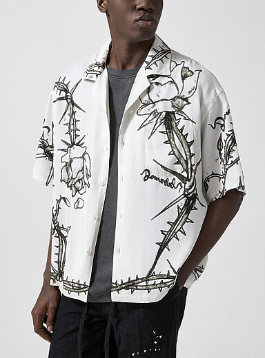Roses and thorns cabana shirt