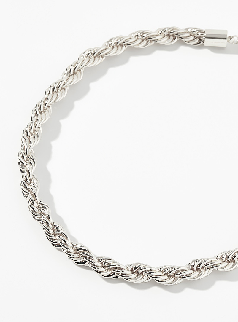 Simons Silver XL twisted chain for women