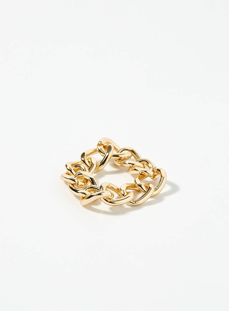 Simons Assorted Gold chain ring for women