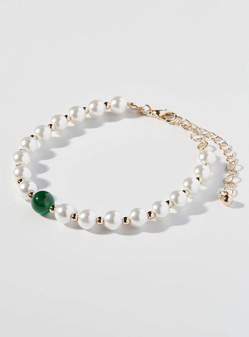 Simons Patterned White Magnificence bracelet for women