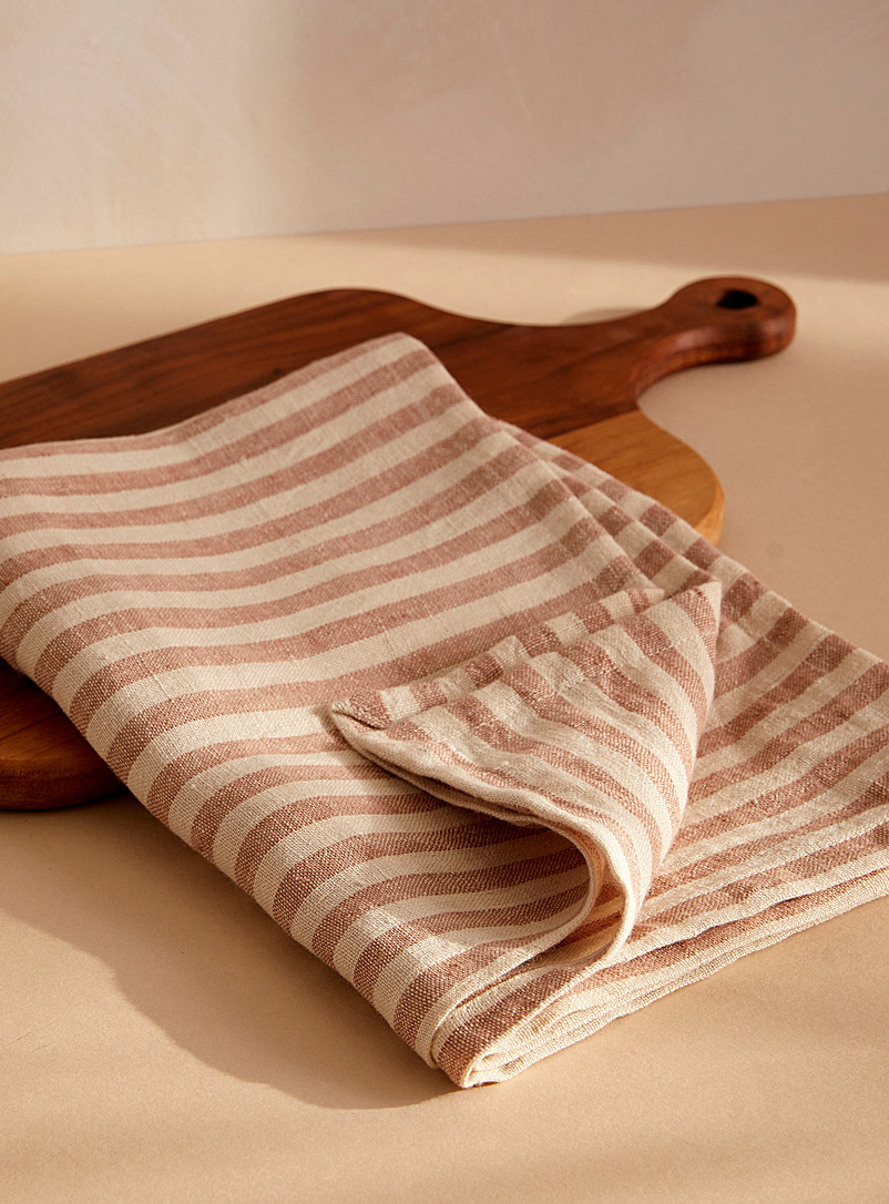 Simons Maison Assorted Faded stripes tea towel