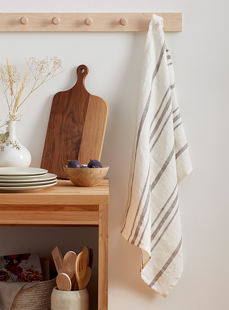 Simons Maison Assorted Striped pure linen tea towel