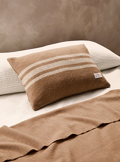 Pure wool striped removable cover cushion 40 x 60 cm