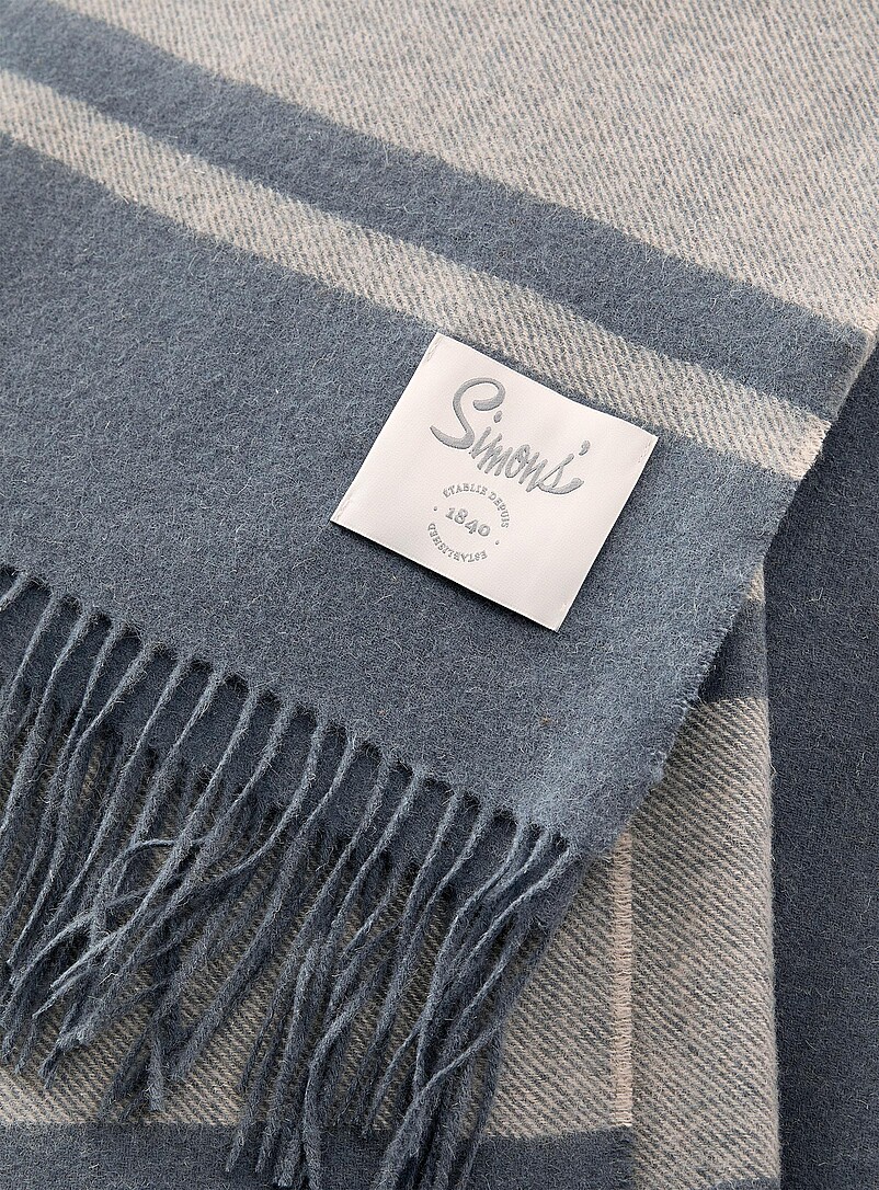 Pure wool striped throw 130 x 170 cm product image 2