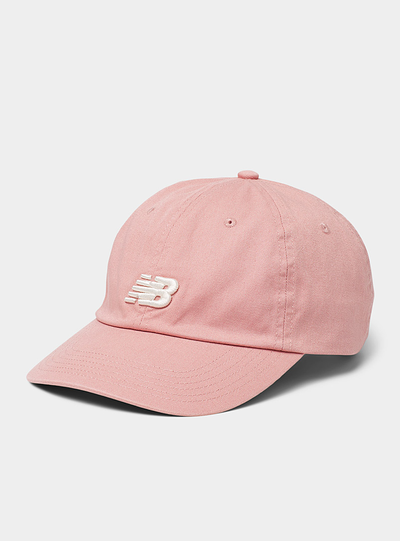 New Balance Pink Embroidered contrast logo baseball cap for women