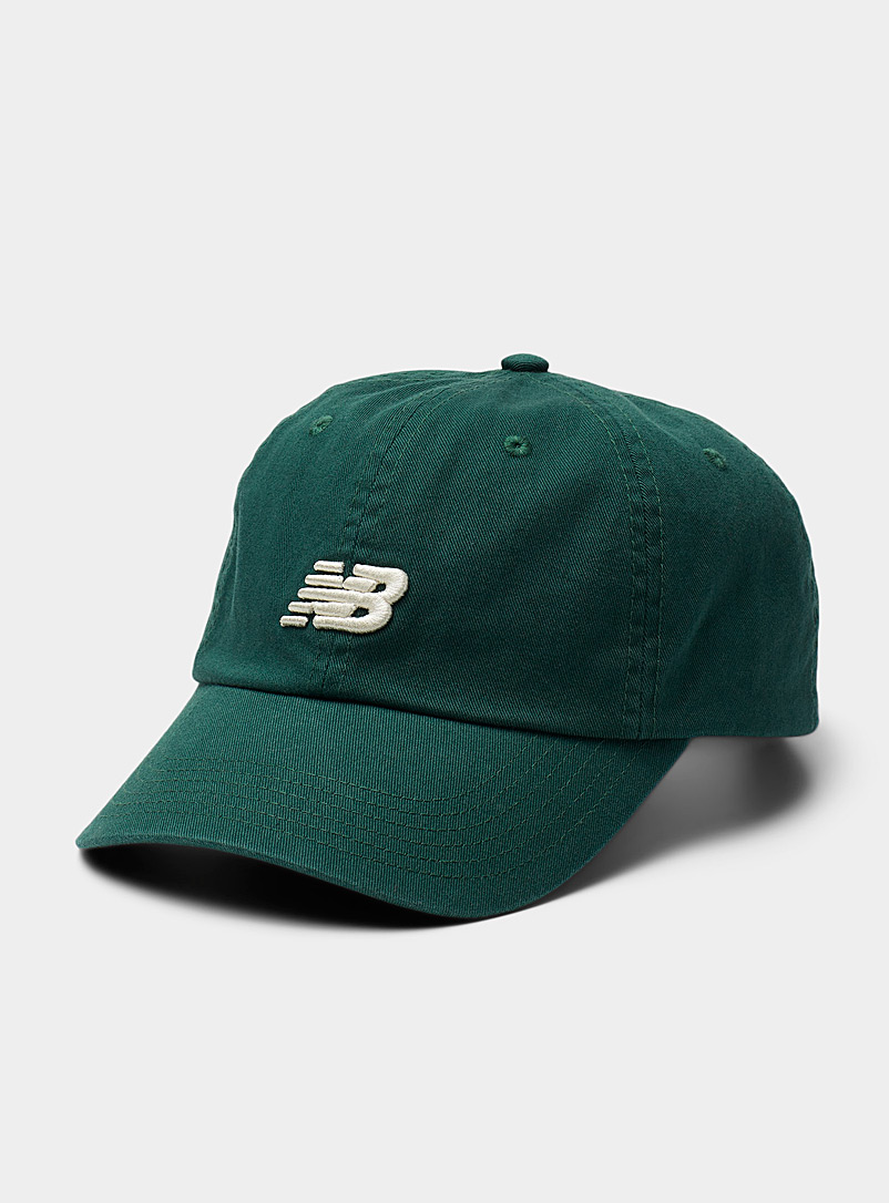 New Balance Green Embroidered-logo dad cap for men
