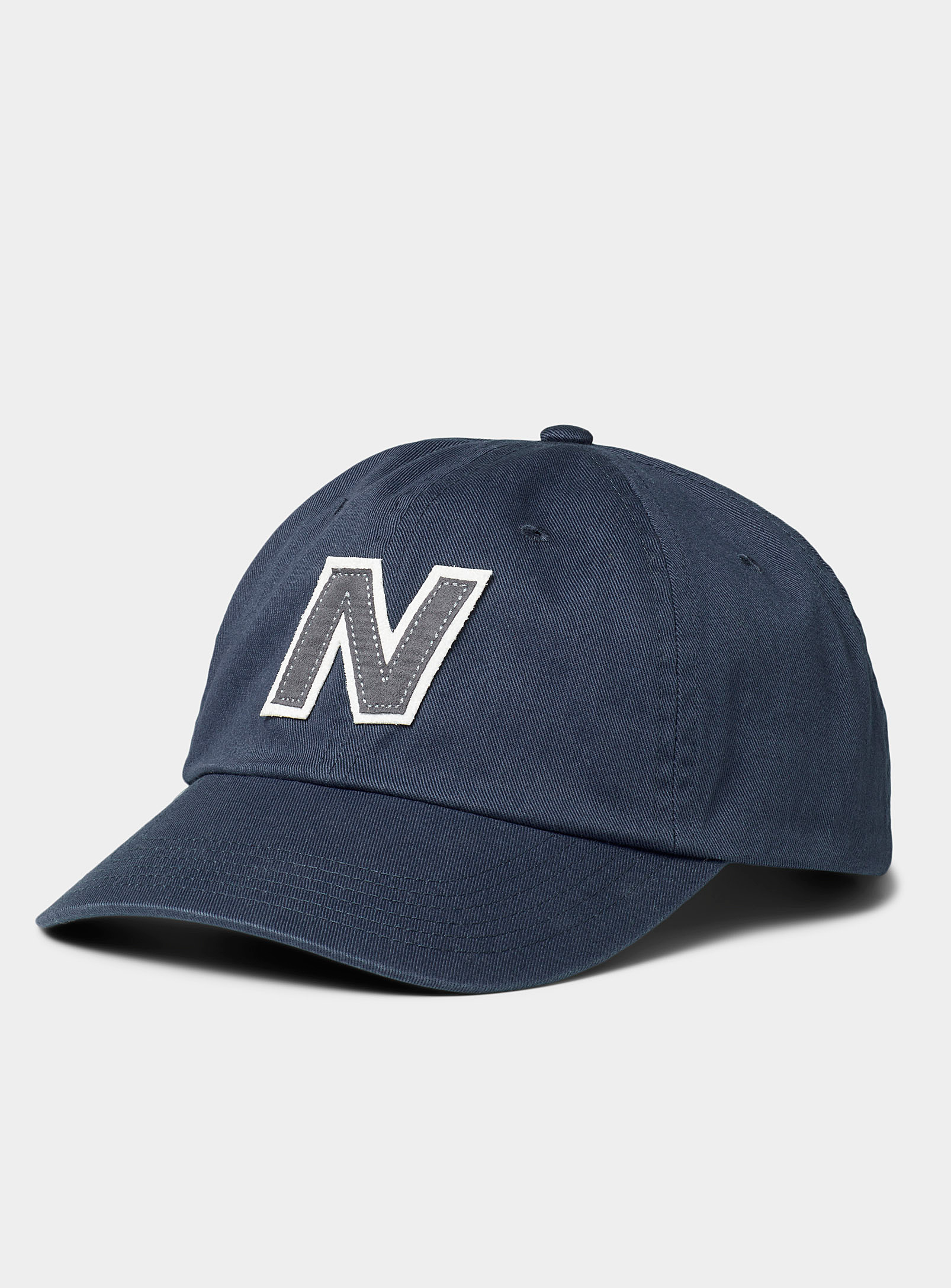 New Balance Logo Patch Baseball Cap In Marine Blue