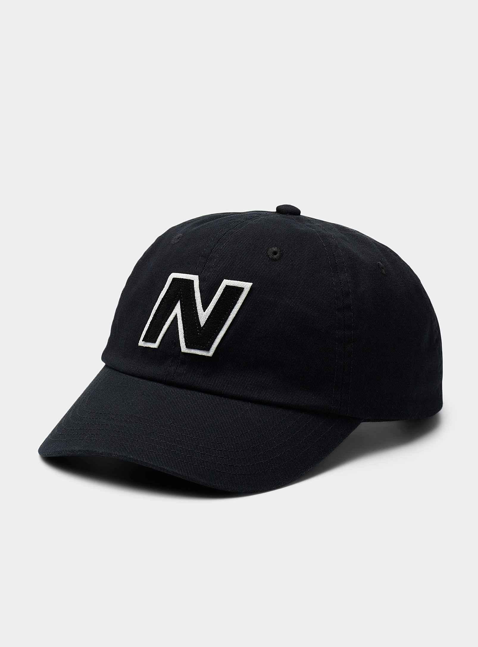 New Balance Embroidered Letter Dad Cap In Black