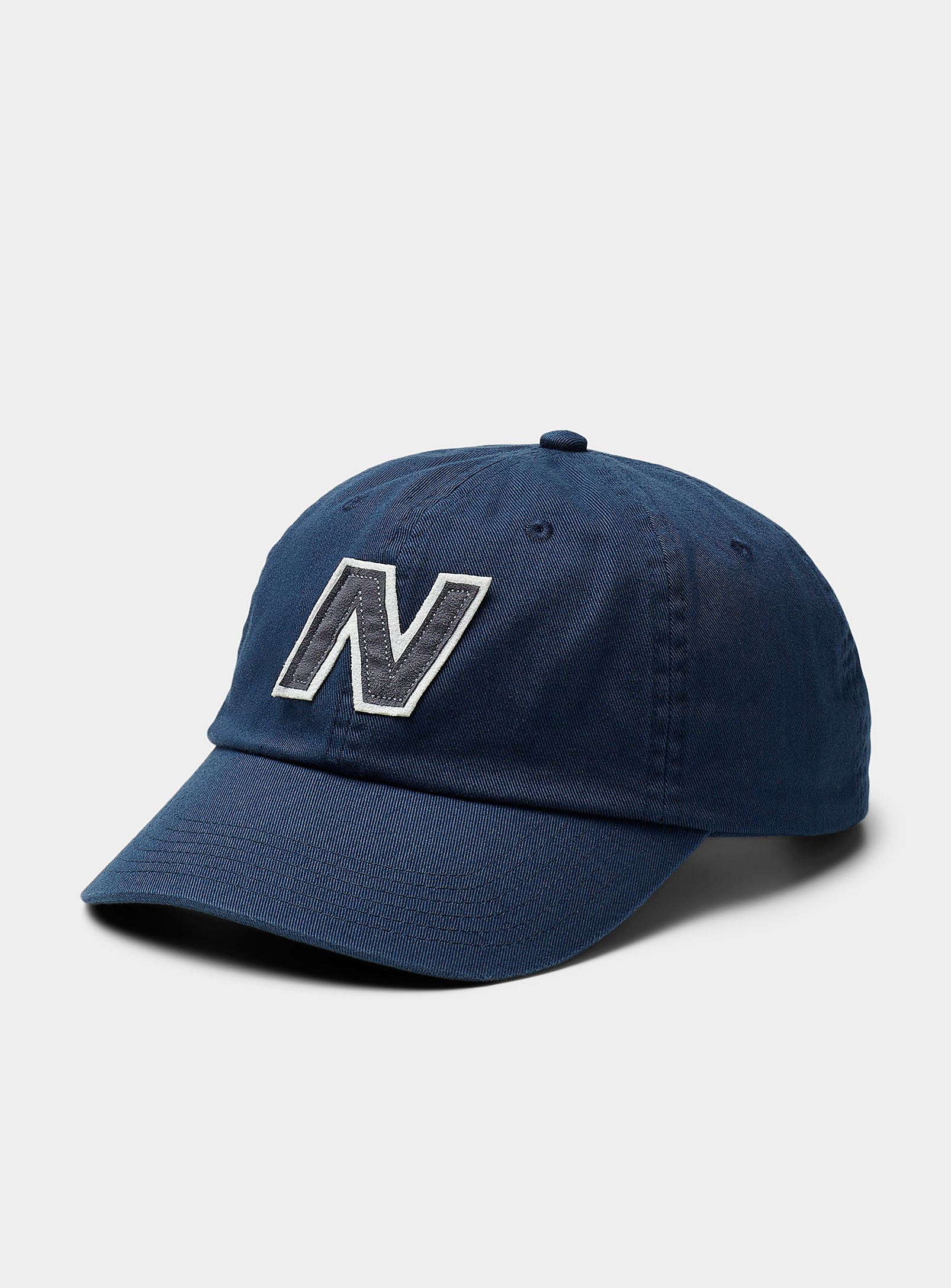 New Balance Embroidered Letter Dad Cap In Blue