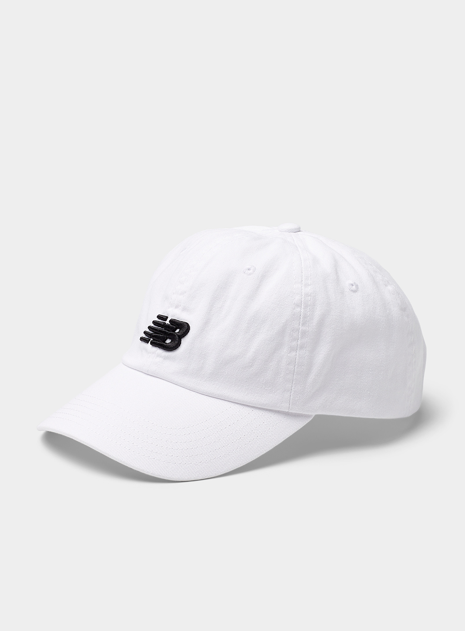 New Balance Embroidered-logo Dad Cap In White