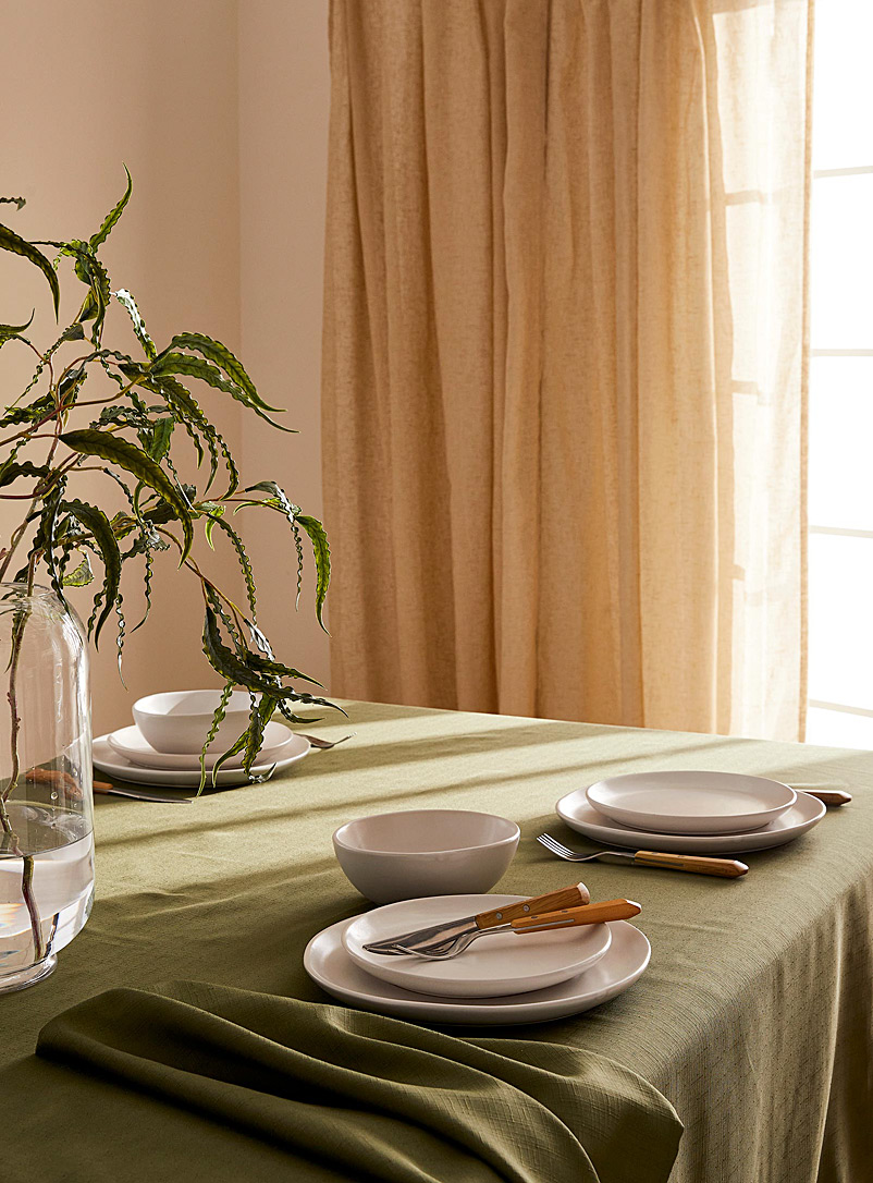 Simons Maison Green Khaki recycled polyester tablecloth