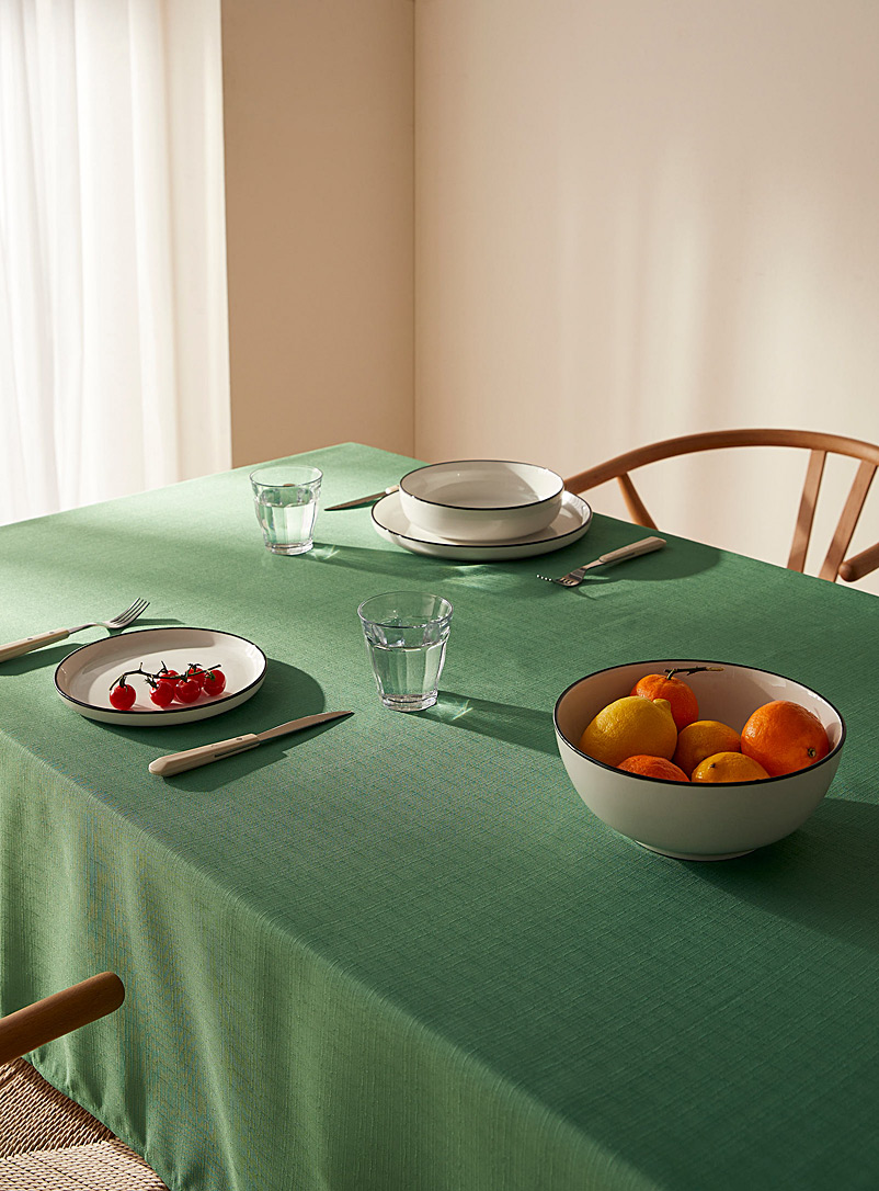 Simons Maison Green Parsley green recycled polyester tablecloth