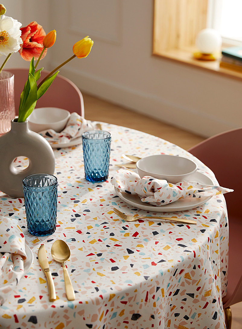 Simons Maison Assorted Multicoloured terrazzo tablecloth
