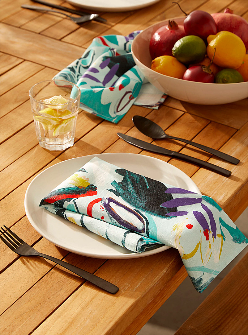 Simons Maison: La serviette de table fleurs peinturées Assorti