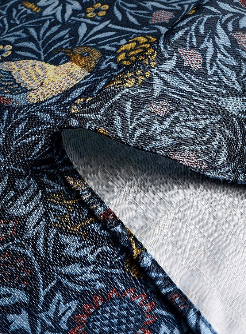 Simons Maison: La nappe bleue tapisserie oiseaux Assorti