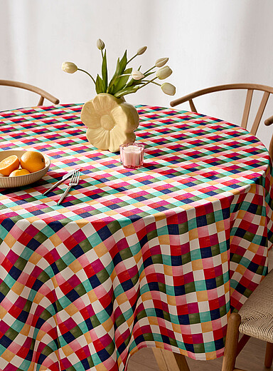 Simons Maison: La nappe damier multicolore Carreaux multicolores