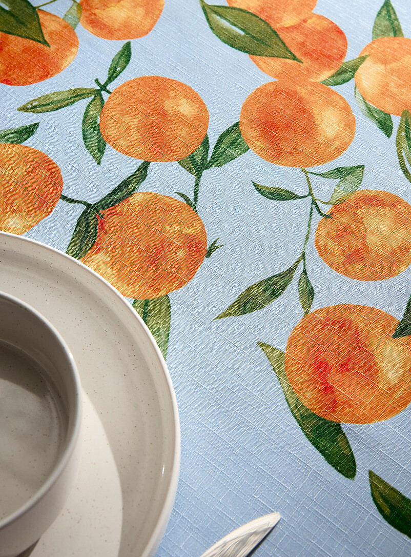 Simons Maison Patterned blue Fresh oranges tablecloth