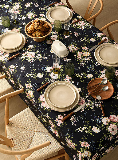Simons Maison: La nappe fleurs de nuit Assorti