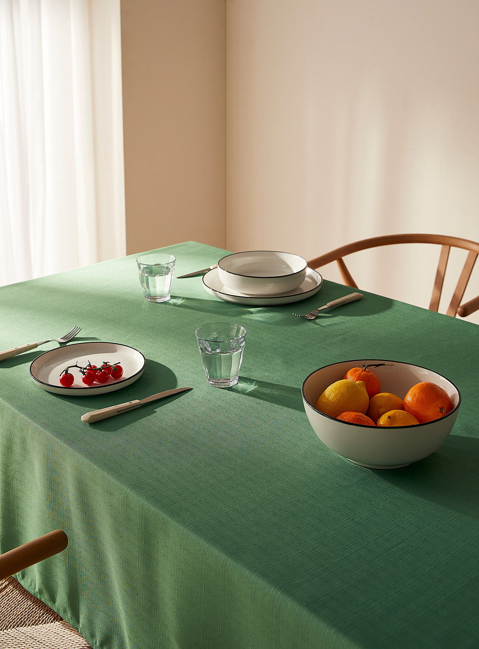 Simons Maison Parsley Green Recycled Polyester Tablecloth