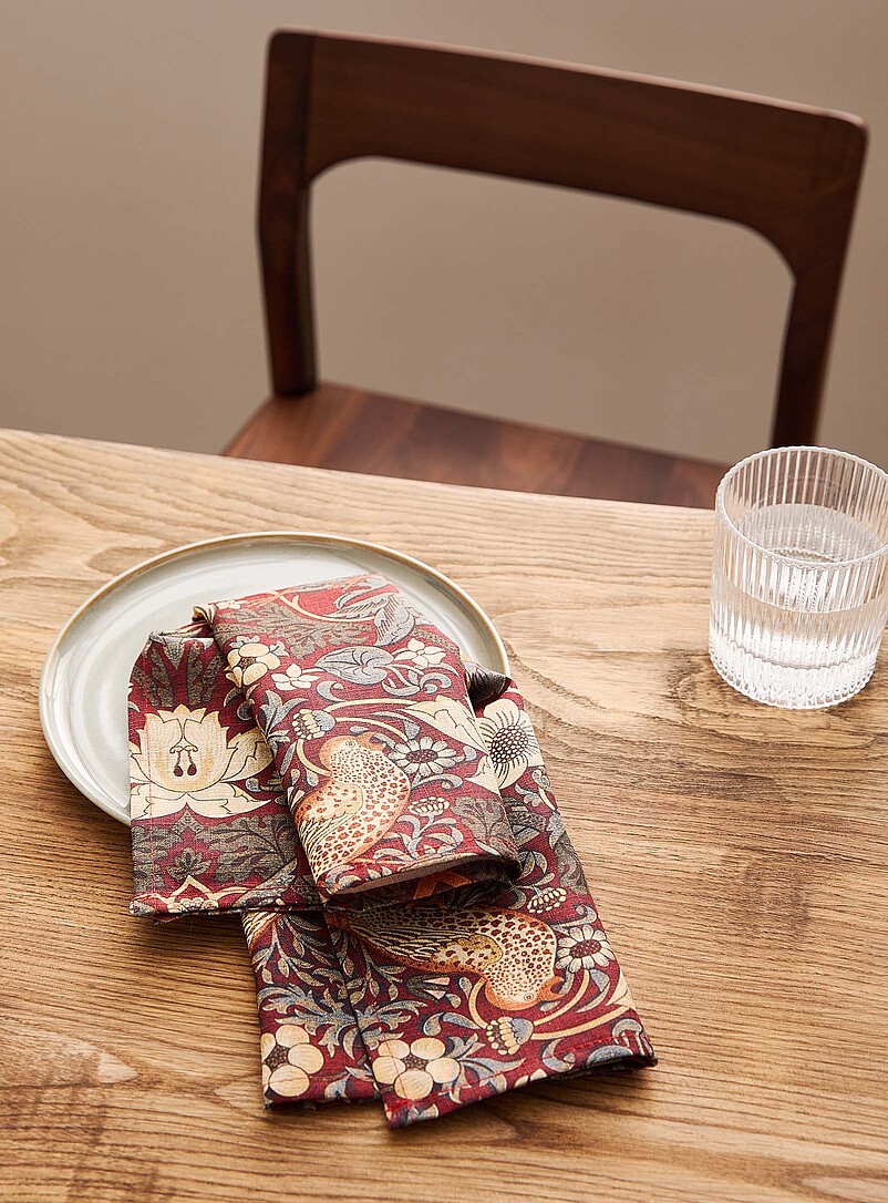 Strawberry thief napkin product image (primary)
