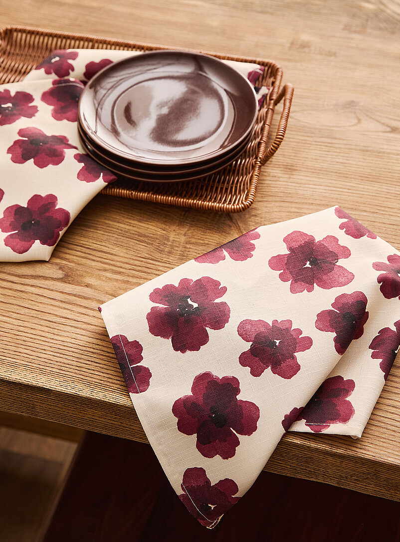 Abstract flower napkins Set of 2 product image (primary)