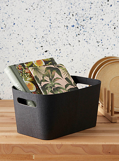 Simons Maison Black Textured storage basket