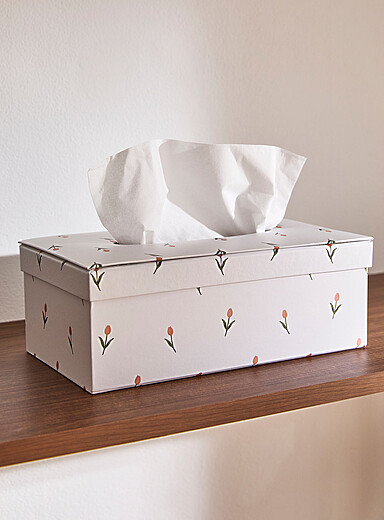 La bo&icirc;te papier mouchoir jolies tulipes