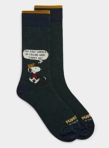 Snoopy golfer sock | Inthebox | Men's Socks Online | Le 31 | Simons