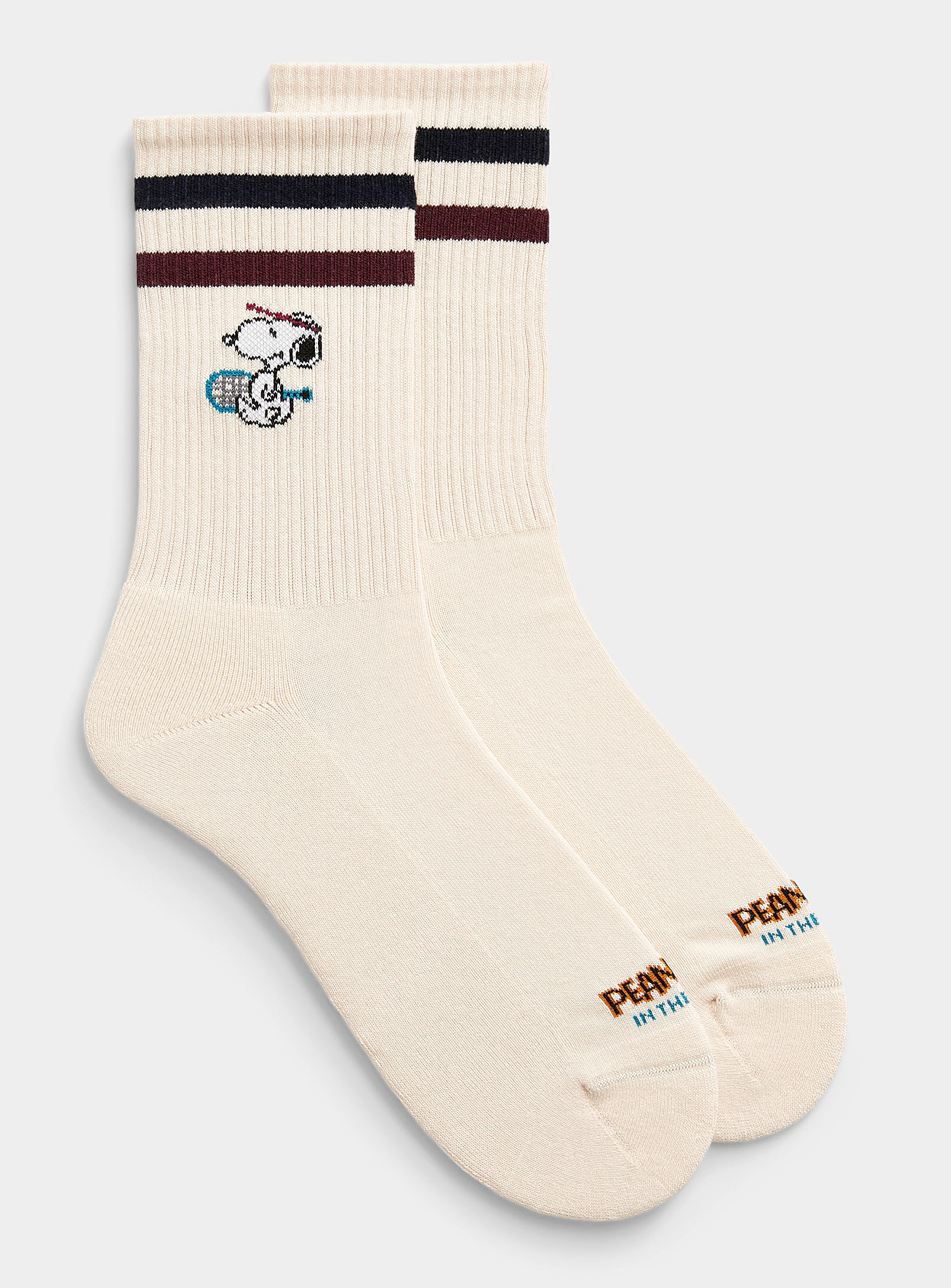Inthebox Tennis Snoopy Reinforced Sock In White