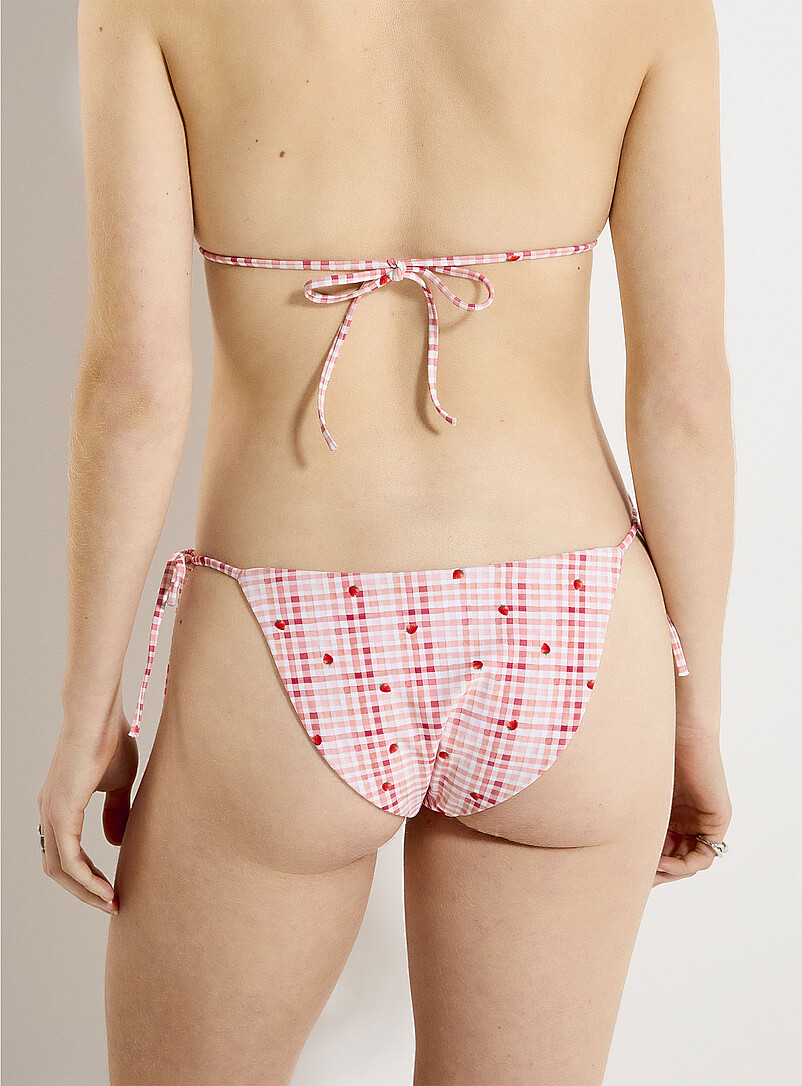 Simons: La cheekie &eacute;chancr&eacute;e sur ficelles Rouge &agrave; motifs pour femme