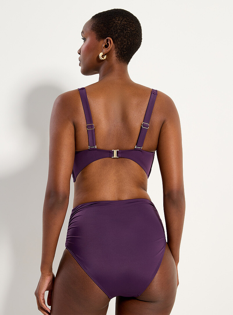 Draped crossed-look bralette bikini top product image 3