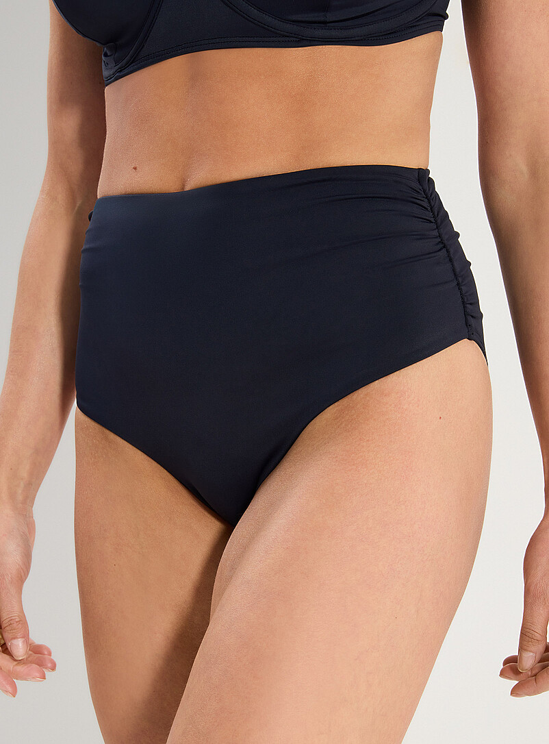 Pleated high-rise bikini bottom product image 2