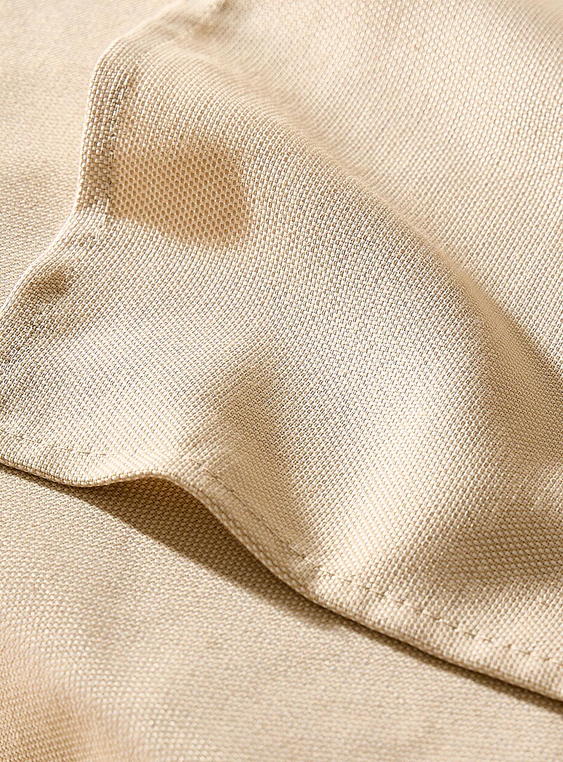 Simons Maison Ivory/Cream Beige Two-tone woven tablecloth