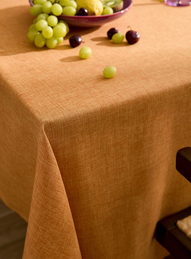 Simons Maison: La nappe jacquard orange chin&eacute; Orange